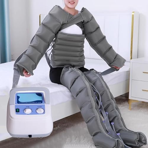 Masajeador Presoterapia Piernas, Profesional Maquina Presoterapia Para Casa, Drenaje Linfatico Botas Compresión Aire, Refuerzo De Circulación Para Pies, Piernas, Cintura (6, 2 arms+2 legs+waist)