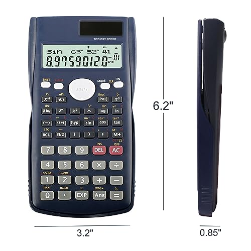 YEITIADY Scientific Statistic Fractions Chemistry Math Engineering Function Science 2 Line 10+2 Digit Middle School Calculator 85ms の商品画像 2