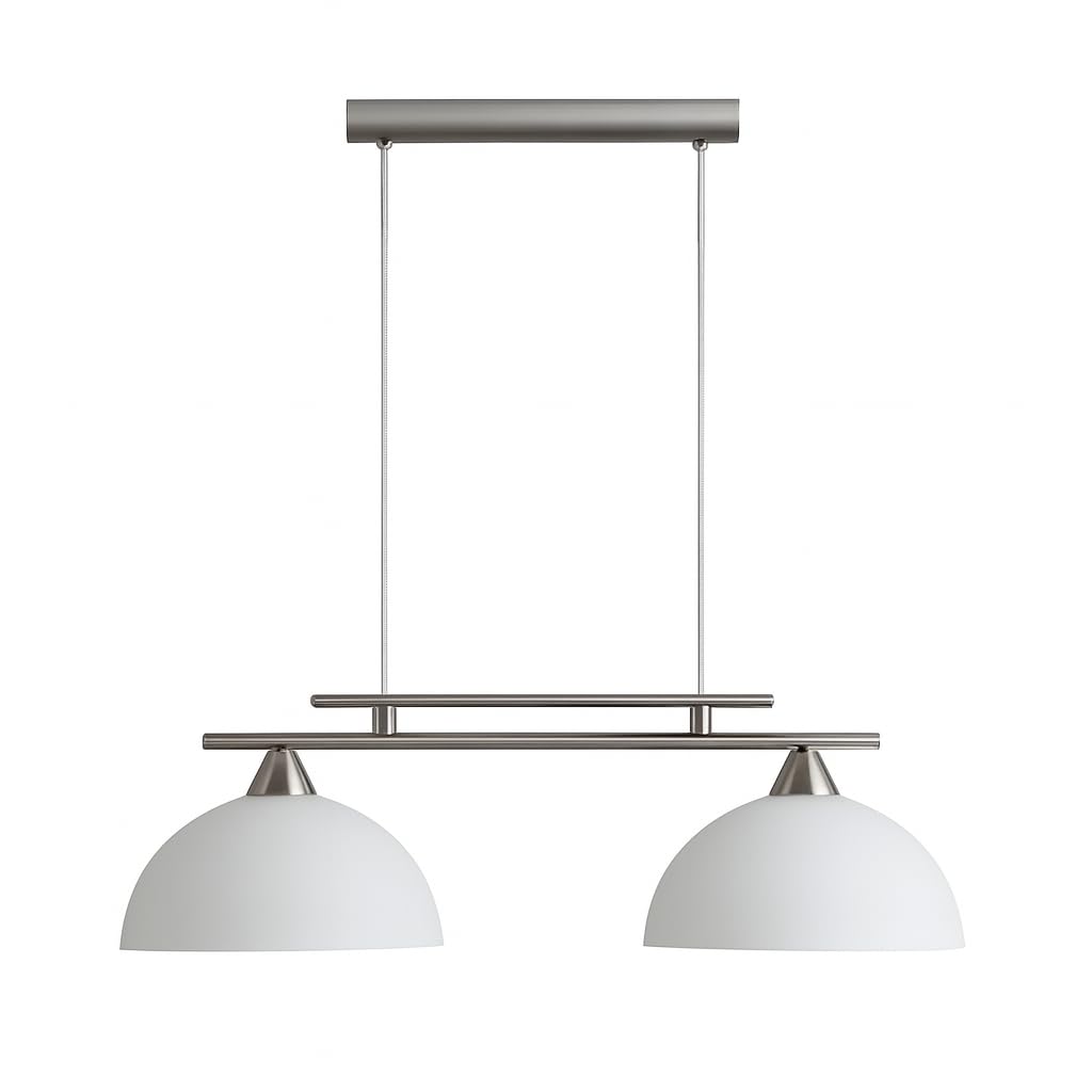 Lampadario a sospensione da soffitto per salone, cucina a 2 coppe in vetro