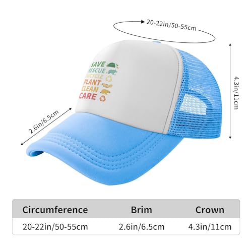 Happy Earth Day Trucker Hats Save Rescue Recycle Plant Clean Care Earth Day Hat Adjustable Mesh Back Baseball Cap3