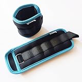 アンクルウウェイト 0.25kg×2 2個セットリストウェイト アンクルウェイト ダンベル KAN001629 (C．ブラック×ブルー)