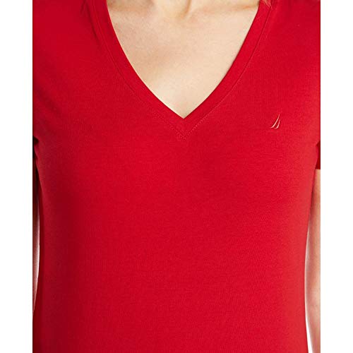 Nautica Women's Easy Comfort V-Neck Supersoft Stretch Cotton T-Shirt4