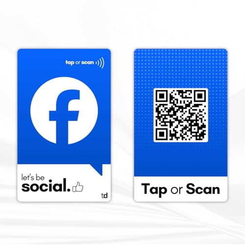 Facebook NFC Card | Along with QR Code | Boost Facebook with Tap or Scan | Pre-Configured PVC Card by tinydabba