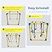 Dewonch Welpenspielstudio mit 8 hängenden Spielzeugen, kleine Hunde Indoor Dschungel Gym, PVC-Rahmen mit Bungee-Gurten Bereicherung Activity Center