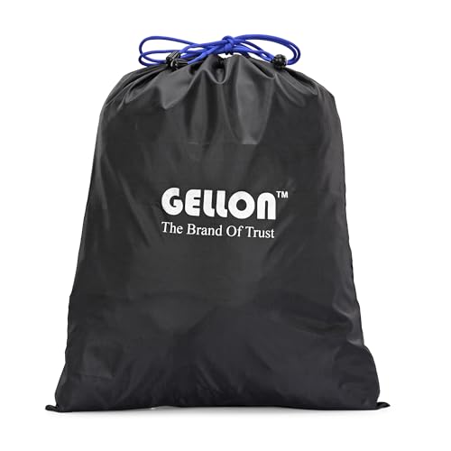 Image of Gellon 2 Pc Shoes Bag in Umbrella Cloth with Water Proof for Travel & Storage Travel Organizer for Women & Men Travel Accessories Shoes Cover Pouch Shoes Bag for Travel Essentials in Black Color