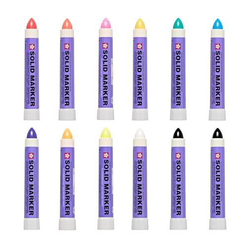 SAKURA Solid Paint Markers - 12 Assorted Permanent...