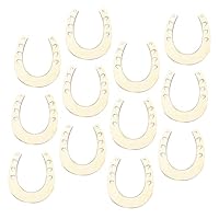 NOLITOY 12pcs Heart-Shaped Hollow Horseshoe Wood Chips for DIY Crafts, Unfinished Wooden Slices for Artists and Crafters, Natural Blank Wood Pieces for Scrapbooking and Home Decor