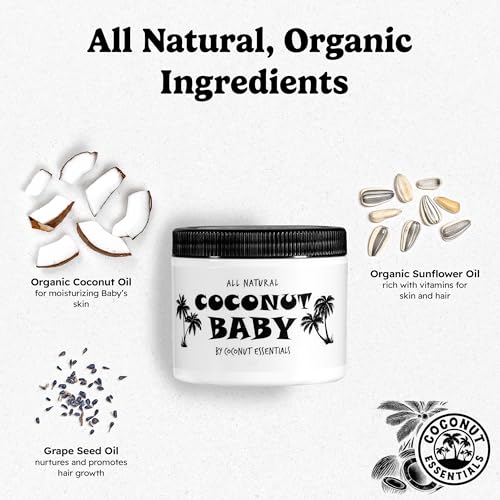 Coconut Essentials COCONUT BABY 2OZ Baby Oil For Hair & Skin Care thumb #2