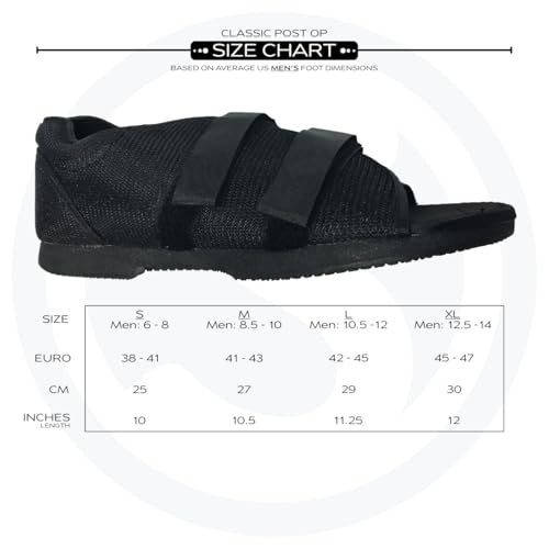 SoleAid Post-Op Recovery Shoe - Men's Round Toe Orthopedic Protective Foot Brace - Adjustable Lightweight Post-Surgical Walking Shoe (Mens: 8.5-10)