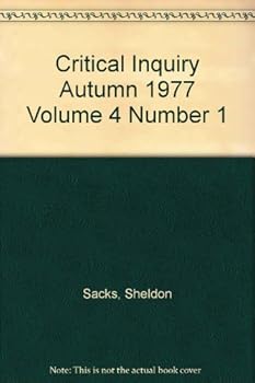 Paperback Critical Inquiry Autumn 1977 Volume 4 Number 1 Book