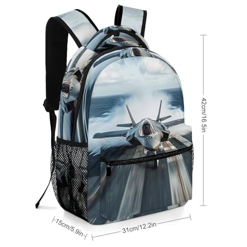 F-35 Fighter Jet U.S Air Force Backpack Lightweight Laptop Backpack Casual Bag Travel Daypack for Women Men2