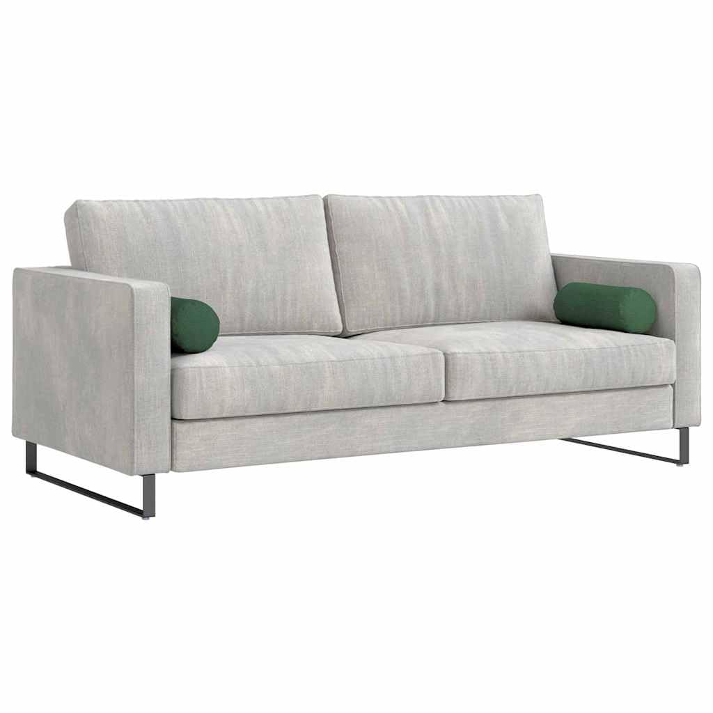 Poduszki bolster 2 sztuki, ciemnozielone, Ø 15 x 40 cm, tkanina sztruksowa, poduszka ozdobna na kanapę, sofę, łóżko, do domu, biura