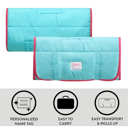 Image of Super Soft Plush Toddler Quilted Nap Mat with Built in Blanket and Pillow