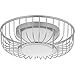 Progress Lighting P350089-121-30 One-Light 15" LED Flush Mount, Metallic Silver