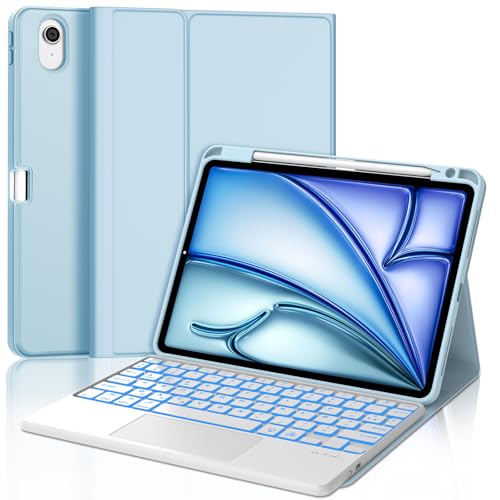 Clavier avec Trackpad pour iPad Air 11 Rétroéclairé Tactile M4