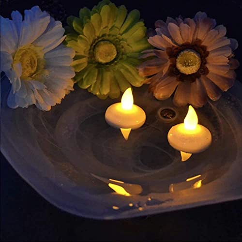Image of Wax Floating No Electricity Needed Artificial Led Light Diya With Water Sensor Best For Diwali, Party And Christmas Home Decoration, Pack Of (12), White