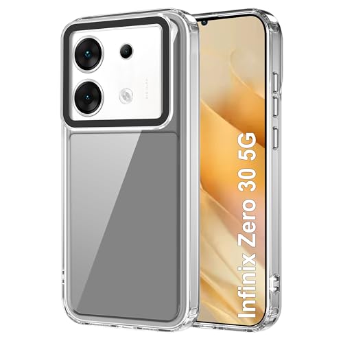Image of Zapcase Back Case Cover for Infinix Zero 30 5G | Compatible for Infinix Zero 30 5G Back Cover | Case Cover with Camera Protection | (TPU + PC | Transparent)