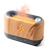 JEFE HEX Flame Diffuser Humidifier 7 Flame Color, 200ML, 24V, Essential Oil Aromatherapy Diffuser with Remote Control, Waterless Auto-Off Protection, Oil Diffuser for Home, Office,Yoga, Massage Room