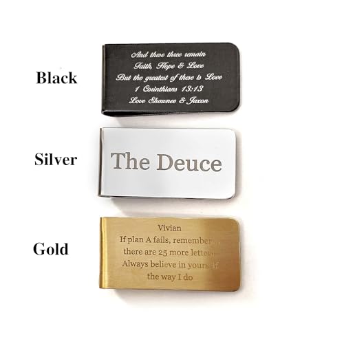 Custom Personalized Stainless Steel Money Clip, For Dad, Husband, Friend, Grandpa,and Mom Money Clip Customizable4