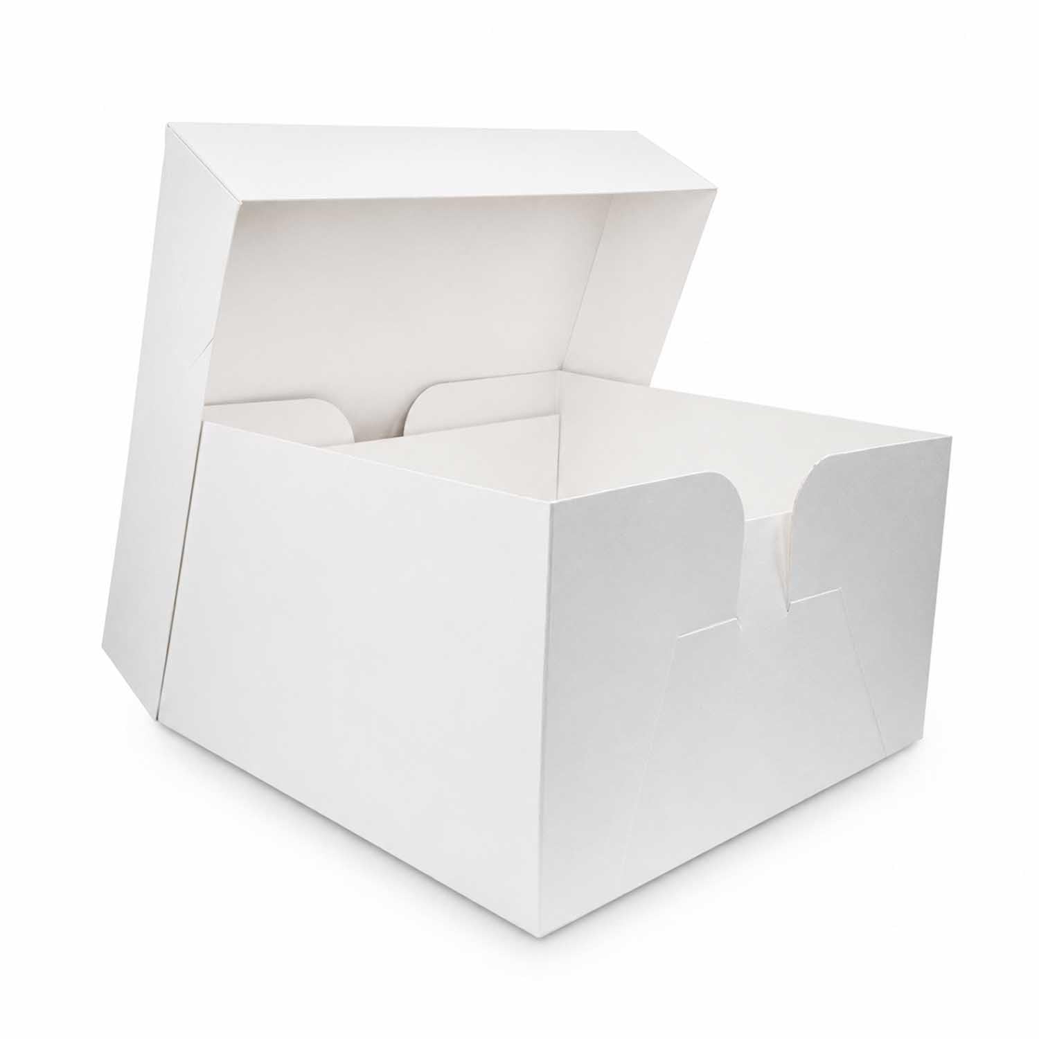 LARRYROO White Cake Boxes 20 Inch | Pack of 5 | Square Cardboard Cake Boxes with Lids, Flat Packed Bakery Boxes for Extra Large Cakes, Birthday, Wedding, Celebration Cakes & Transport