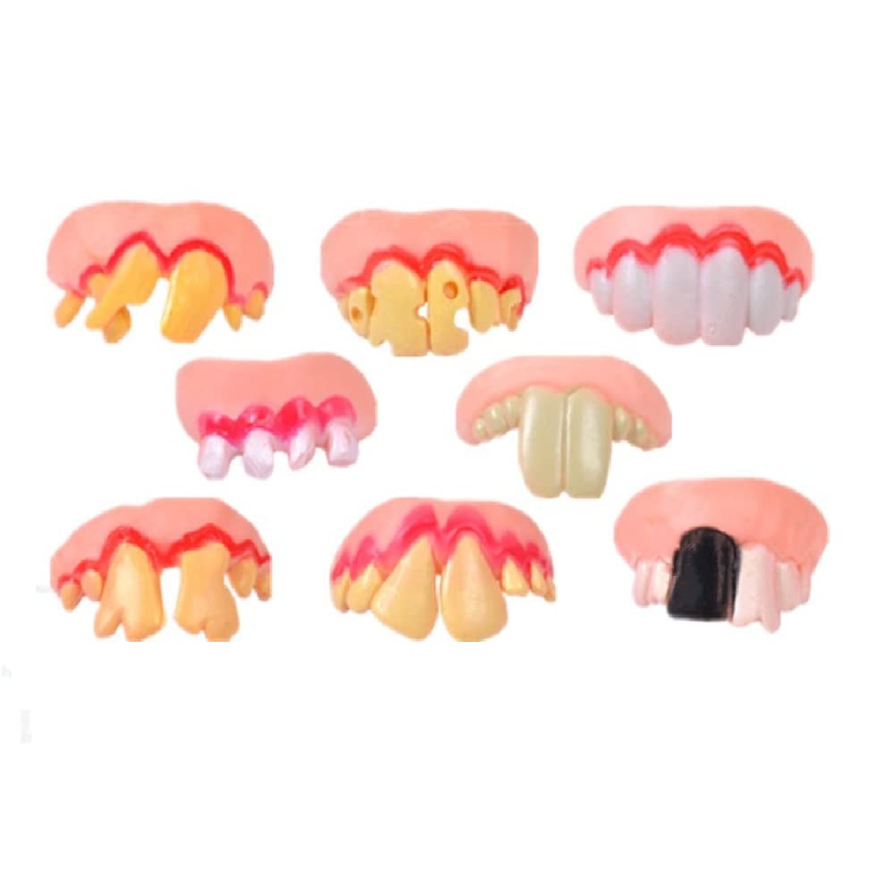 Wudaizhi 1Pc Ugly Fake Teeth Costume Party Funny Wacky Artificial Teeth False Teeth Prop Toy For Halloween Random Style