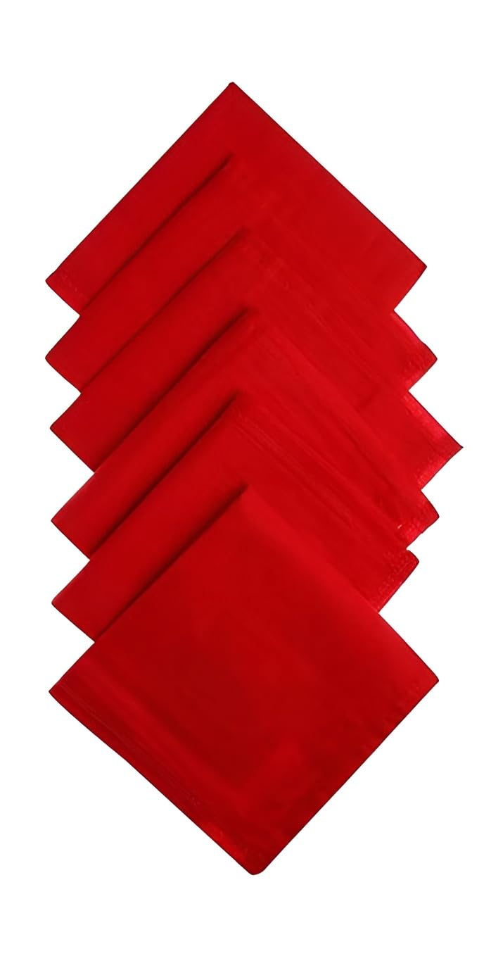 Plain Rumal 6 Pack Cotton Handkerchief for Men & Women Daily Use Hanky for Office & Home Soft hankies-image-45
