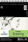 Canson Artist Series Cream Drawing Paper Pad, Side Wire Bound, 90 Pound, 9 x 12 Inch, Cream, 60 Sheets