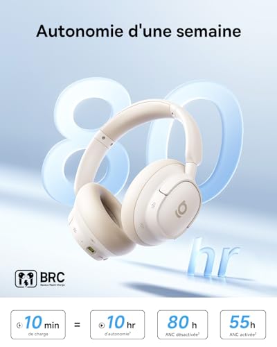 Casque écouteur bluetooth sans fil 40h autonomie mode ANC Baseus - 5