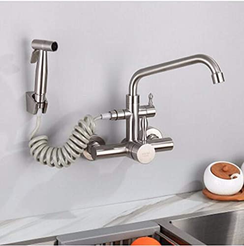 Mitigeur d'évier à pulvérisation multifonction avec jet orientable pour bac à linge