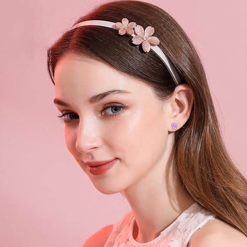 Image of NEWITIN 100 Pairs Colorful Cute Earrings for Girls Sensitive Ears Hypoallergenic Girl Stud Earrings Set Stainless Steel Cartoon Stud for Girls and Women