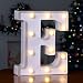 Foaky LED Letter Lights Sign 26 Alphabet Light Up Letters Sign for Night Light Wedding Birthday Party Battery Powered Christmas Lamp Home Bar Decoration (E)