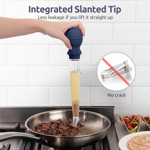 Image of U-Taste Turkey Baster for Cooking, Basting Bulb with Brush, Midnight Blue