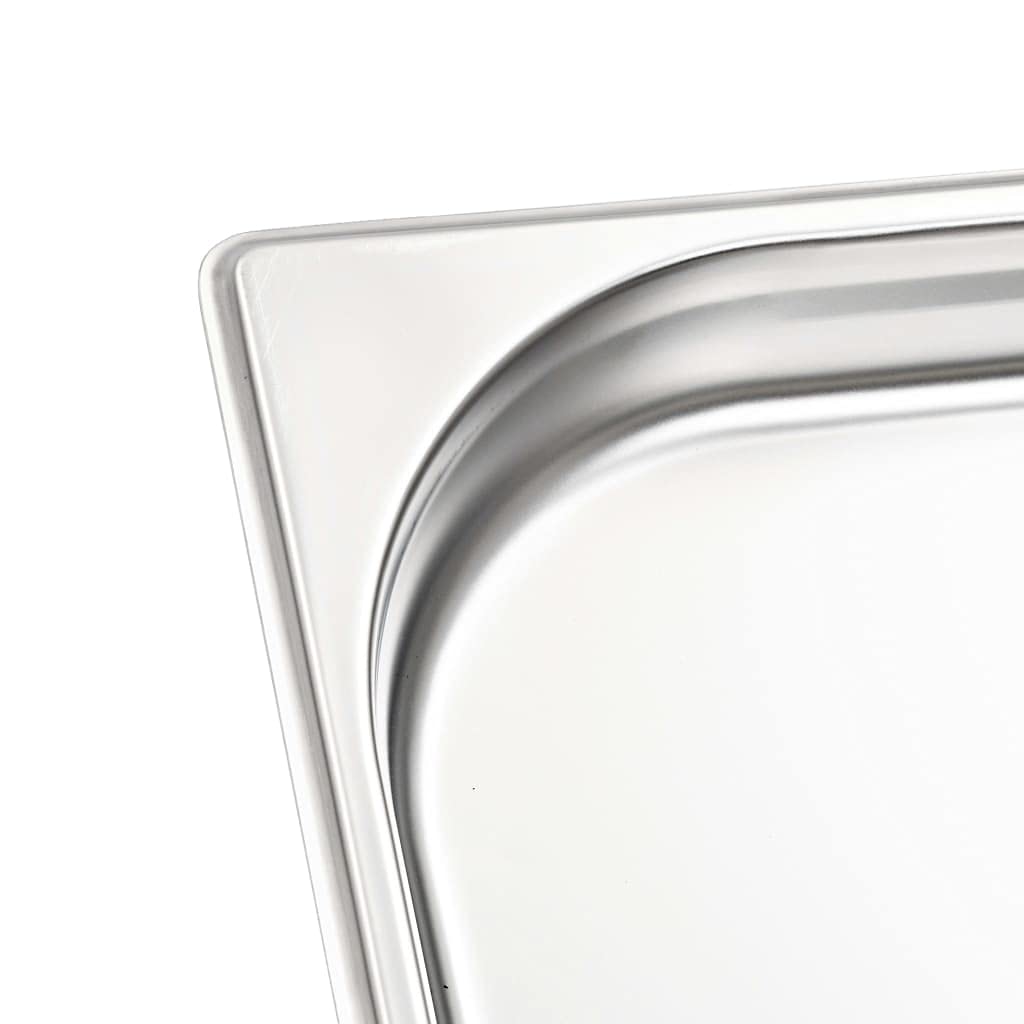 Recipiente gastronómico de acero inoxidable GN 1/1, 530 x 325 x 40 mm, 4 unidades, recipiente para Bain Marie Chafing Dish para mantener el calor, servir, buffet, catering, gastronomía