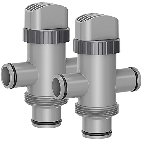 SHAPON Dual Split Hose Plunger Valve Compatible with Intex Pool Parts and Accessories Replacement for Above Ground Swimming Pool and Pool Filter Pump (2 Pack) Cover