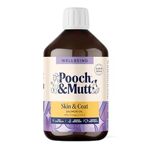 Pooch & Mutt – Natural Salmon Oil Supplement for Dogs and Cats (Rich in Omega 3, 6 and 9), 500ml