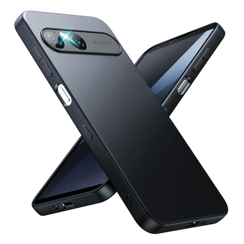 TesRank Coque Compatible avec Sony Xperia 10 VII, Protection Etui Souple Flexible en Premium TPU, Antichoc, Anti-dérapante-Noir