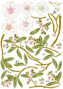 Reusable Decoration Wall Sticker Decal - Blossoming Flowers