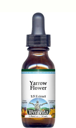 Yarrow Flor glycerite Extracto de líquido (1 5)sin sabor (1oz, zin 513083), 1 Ounce, 3