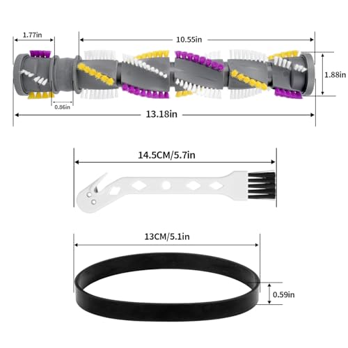 Image of Brush Roll & Belt Kit for Bissell CleanView Swivel Rewind Vacuum Fits 2252 2253 2254 2256 2258 2259 2260 2316 2486 2487 2488 2489 3195 3196 3197 3197A 3198 3198A Replace Parts 1604545 1600159 1611230
