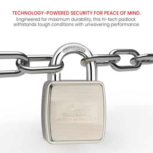 Image of Link 60mm Padlock with 3 hi-tech Keys | Lock for Home, Shop, Office | Haredned Shackle | Door Lock (Pack of 1) | Lock for Home, Shop, Office | Haredned Shackle | Door Lock (Pack of 1)