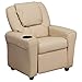 Bowery Hill Kids Recliner in Beige