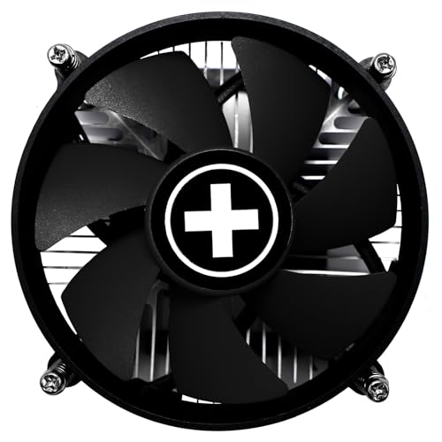 Xilence I350PWM.B Intel CPU Low Profile Kühler, LGA 1954/1851/1700, 110W TDP, Top Blow, silencioso ventilador PWM de 92 mm, montaje fácil, con placa trasera, ideal para necesidades de refrigeración