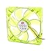Ruilogod DC 12V 0.3A 120mm 4-pinowe Zielona dioda LED 7 Blades Wentylator chłodzący dla Obudowy komputerowe