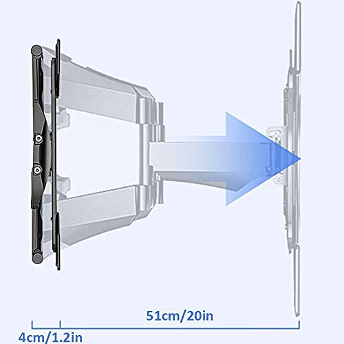 Support mural TV en acier inoxydable robuste avec fixation articulée durable - 3