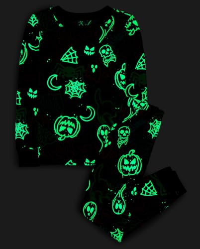 Image of The Children's Place Baby and Kids' Sibling Matching Halloween and Holiday Pajama Sets, Cotton
