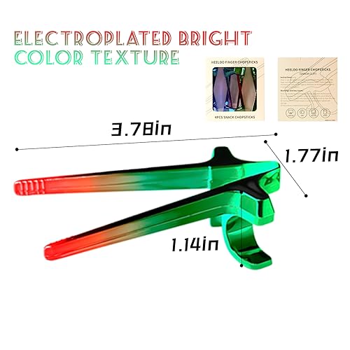 Heeloo New Updated Version Finger Chopsticks for Gamers,Snack Clips,Gaming Finger Sleeves,Video Game Party Supplies,Creative Game Accessories,Kids Chopsticks,Gifts for Gamers (Dazzling colors) - Thumbnail 3