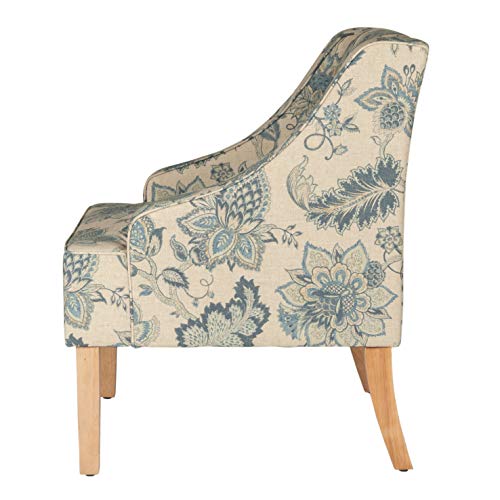 Homepop Velvet Swoop Arm Living-Room-Chairs, Tan Jacobean #TOP2