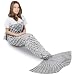 Mermaid Tail Blanket, Amyhomie Mermaid Blanket Adult Mermaid Tail Blanket, Crotchet Kids Mermaid Tail Blanket for Girls