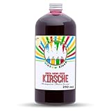 Rainbow Slush Sirup 250 ml – Premium Slush Ice Konzentrat in 9 Geschmacksrichtungen | Slush-Sirup für Slushmaschine, Eis, Cocktails & Drinks | Hopser Funfood (Kirsche)