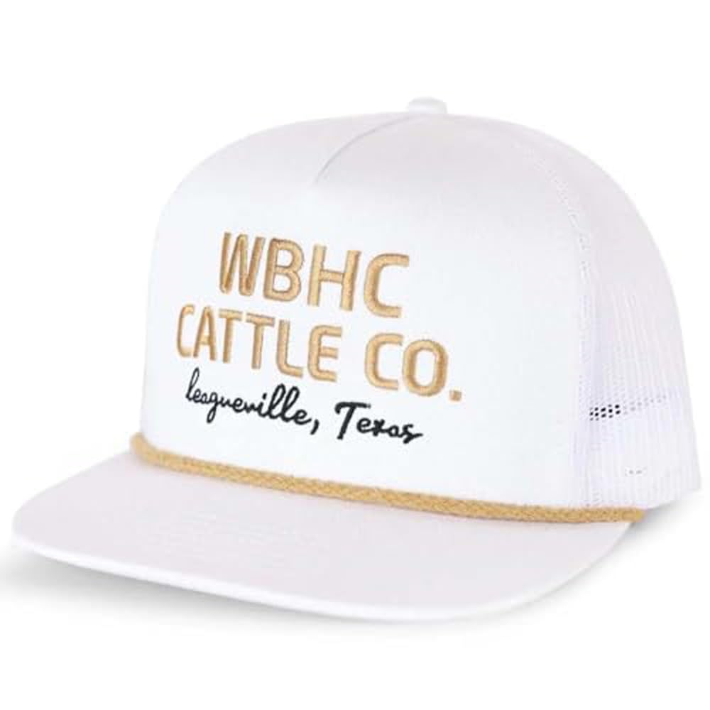 WHISKEY BENT HAT CO. Cattleman Rope Hat WBHC Cattle Co. Leagueville Texas Adjustable Snapback Hat